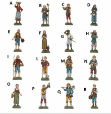 Pastori Resina Per Presepe - 16 Soggetti Cm 10 - Moranduzzo - Collezione Landi