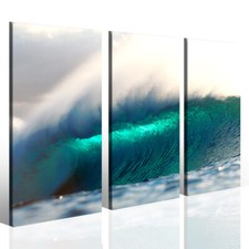 Quadro onda marina Crash spry stampa surfing surf mare alto grande lido