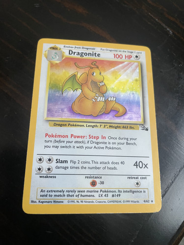 Wotc fossil dragonite 62 - fossil,