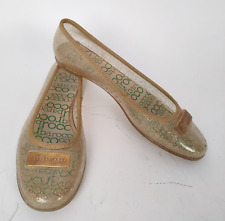 Scarpe ballerine griffate ROCCO BAROCCO PVC Soft Glitter/Oro n°39,5 -76P