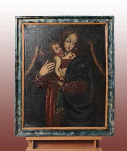 Olio tela madonna - olio, su