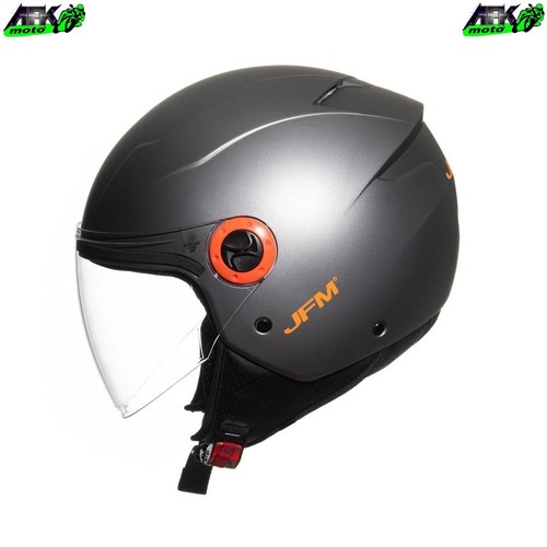 Casco demi jet grigio opaco - casco,