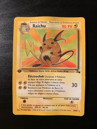 Carte pokémon raichu 29 - carte,