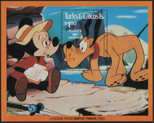 Foglietto 50° anniversario Pluto 1981 - Isole Turks & Caicos - DISNEY ** [DIS84]