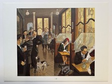 LITHO GIBRAT " JEANNE CAFE "