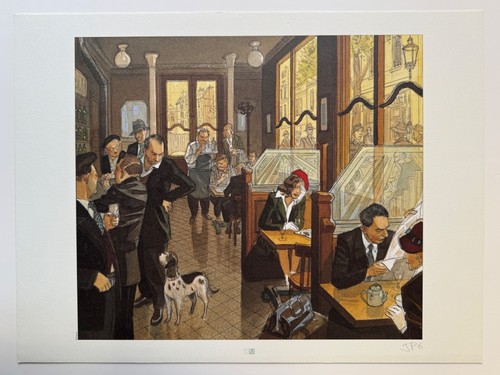 Litho gibrat jeanne cafe - gibrat,