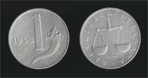 Lira 1958 bilancia - 1958,