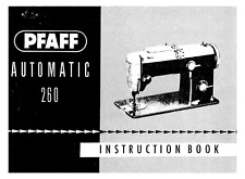 PFAFF Automatico 260 Manuale Istruzioni Ristampa: 55 Pagine Bobina Rilegato