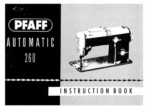 Pfaff automatico 260 manuale - pfaff,