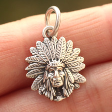 Ciondolo capo indiano nativi