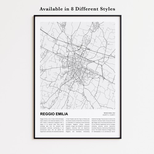 Stampa mappa città reggio - città,