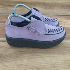 Scarpe TUK Ultraviolet Viva Mondo Creepers viola plateau donna taglia 8 