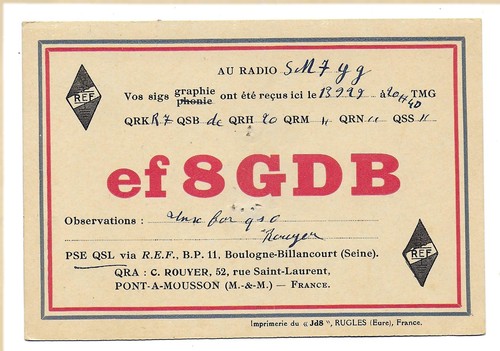 Stazione radio qsl ef8gdb pont - stazione,