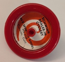 Vintage Schwinn Spinning Top - Promo Ad Giocattolo - Rivenditore Bici-In Cyclery Cayucos CA