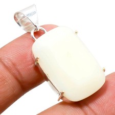 Ciondolo pietra preziosa calcedonio fatto a mano etnico design unico gioielli...