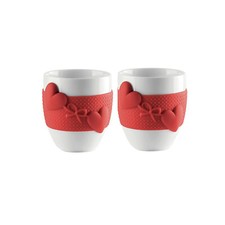 Set 2 tazzine caffè guzzini love 11490055 rosso