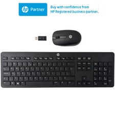 SET MOUSE TASTIERA WIRELESS HP BUSINESS SLIM QWERTY US EU nero per PC LAPTOP