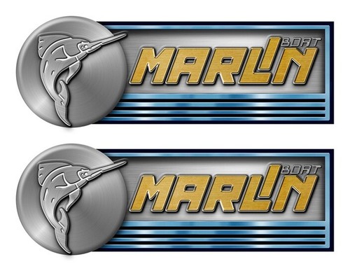 Due adesivi per - barca, marlin