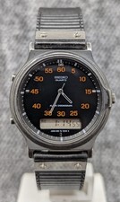 Orolgoio Seiko alarm chronograph H601-8000 vintage ana digit watch black dial