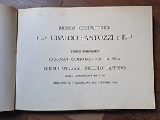 TRONCO FERROVIARIO COSENZA-CROTONE- PER LA SILA. 1916. 31 grandi tavole. Raro