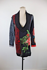 DESIGUAL VESTITO DONNA TG L WOMAN CASUAL VINTAGE DRESS ABITO INVERNALE