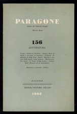 PARAGONE 156 RIZZOLI DICEMBRE 1962 VASOLI ARPINO D'AMICO ROSSI BERTOLUCCI CONTI