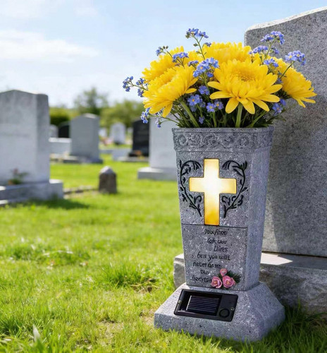 Vaso tomba cimitero - cimitero, solare