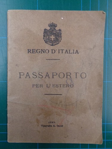 Regno italia passaporto per - d'italia,