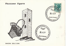 AS1253 - ANNULLO SPECIALE SAGRA DELL'UVA VINO VEZZANO LIGURE LA SPEZIA 1977