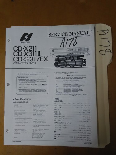 Sansui x211 x311ii 317ex - cd-x211,