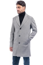 Cappotto Uomo Lungo Invernale Cappottino Casual Giubbotto Elegante VEQUE