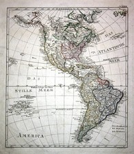1800 America Brasile Messico Mappa Incisione