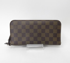 Autentico portafoglio LOUIS VUITTON Damier Ebene Insolite con cerniera S#47005