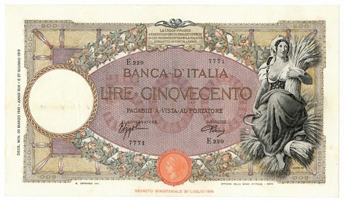 500 lire capranesi mietitrice - 500,