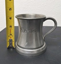 Tazza Tankard Vintage Inglese in Peltro - R&N 3710 - Incisione "Keen's" 