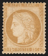 n°55, Cérès 15c bistre