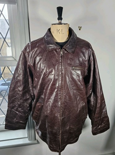 Giacca biker pelle vintage