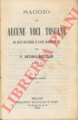 Bresciani antonio saggio di - bresciani,