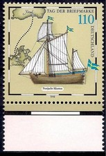 Germania 1998 Navi Vela Trasporto Postale Barche Nautiche Francobollo Giorno 1v MNH