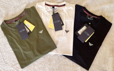 Top uomo Armani Jeans tshirt manica corta girocollo logo maglietta XL, L