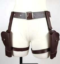 Brown western cowboy gun belt - cowboy, gun-belt