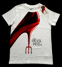 T-shirt DEVIL WEARS PRADA 2XSto2XL cotone bianco manica corta nuova con etichette licenza Primark