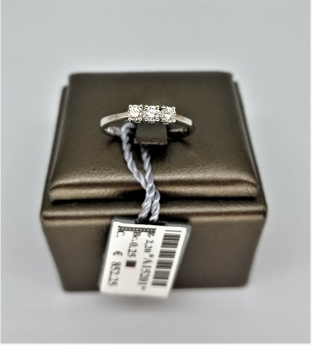 Anello oro bianco 18kt - bianco, 750
