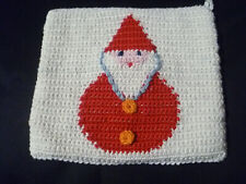 PRESINA DECORATIVA NATALIZIA FATTA A MANO ALL'UNCINETTO COTONE 18 X 15 CM NATALE