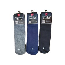 3 PAIA CALZE CALZINI ANTISCIVOLO UOMO/DONNA PIERRE CARDIN IN CALDO COTONE