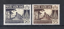 1954 VATICANO SET MNH ** 185/186 S44 Elev. Basilica p. e Cappella papale
