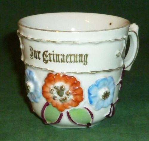 Vecchia tazza con frase - frase,
