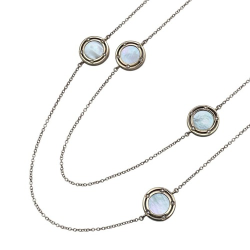 Collana laterale damiani oro - collana,