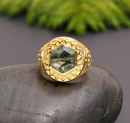 Anello uomo esagono - uomo,
