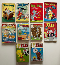 LOTTO 10 ALBI FUMETTI TOM & JERRY BUGS BUNNY TITI POCKET CENISIO VINTAGE